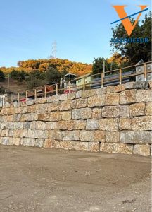 Muro escolleras taco de corte